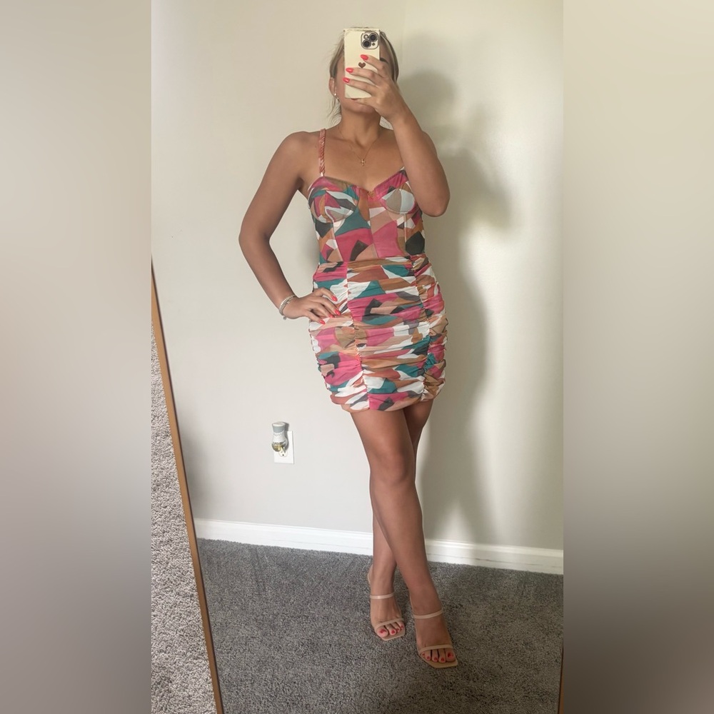 Oh Polly Multicolor Mini Dress